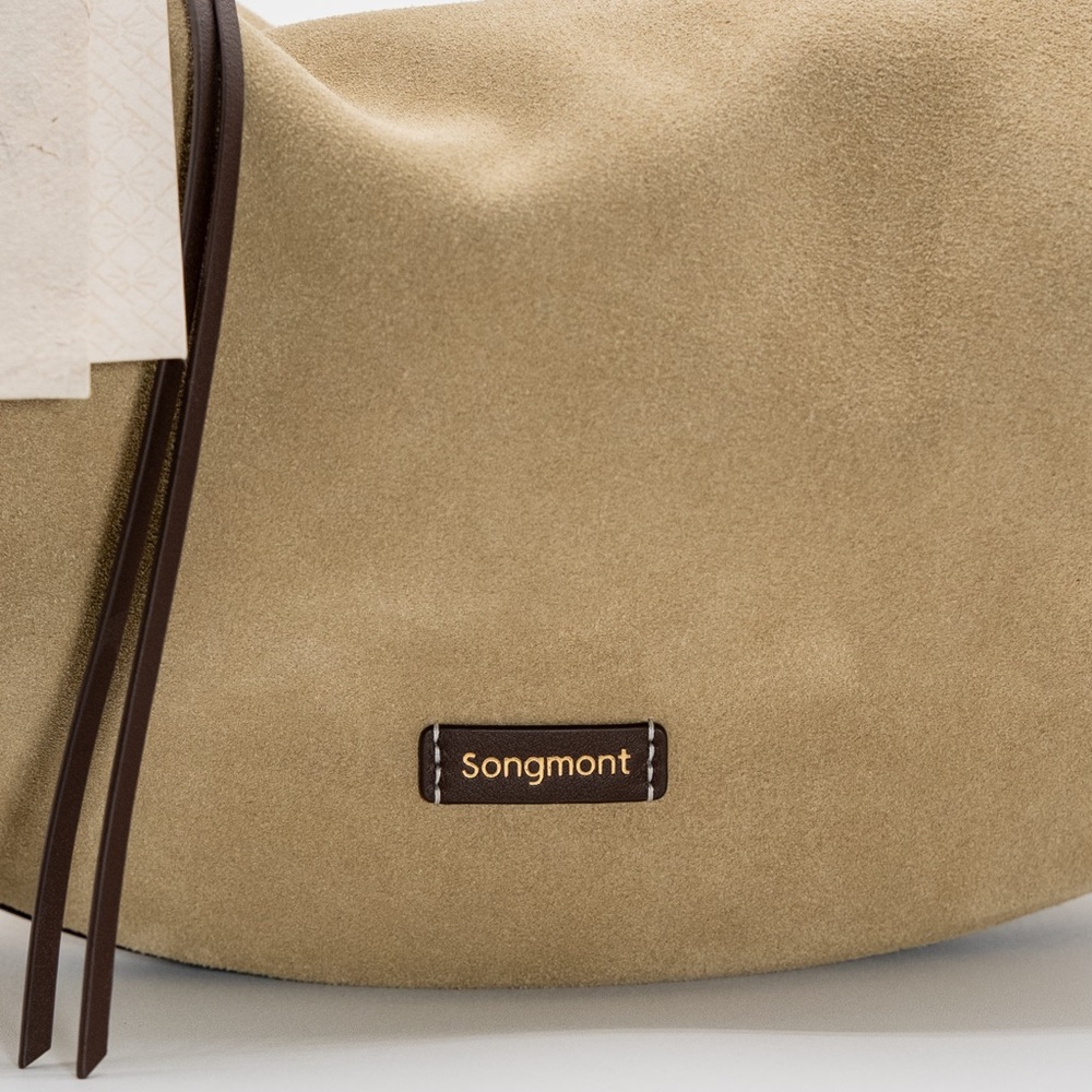 Songmont Large Luna Hobo Bag Dune Suede - Picture 6 of 12